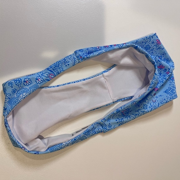 y2k blue floral bikini set - coconut girl tropical Hawaii beach vacation resort - Picture 7 of 10